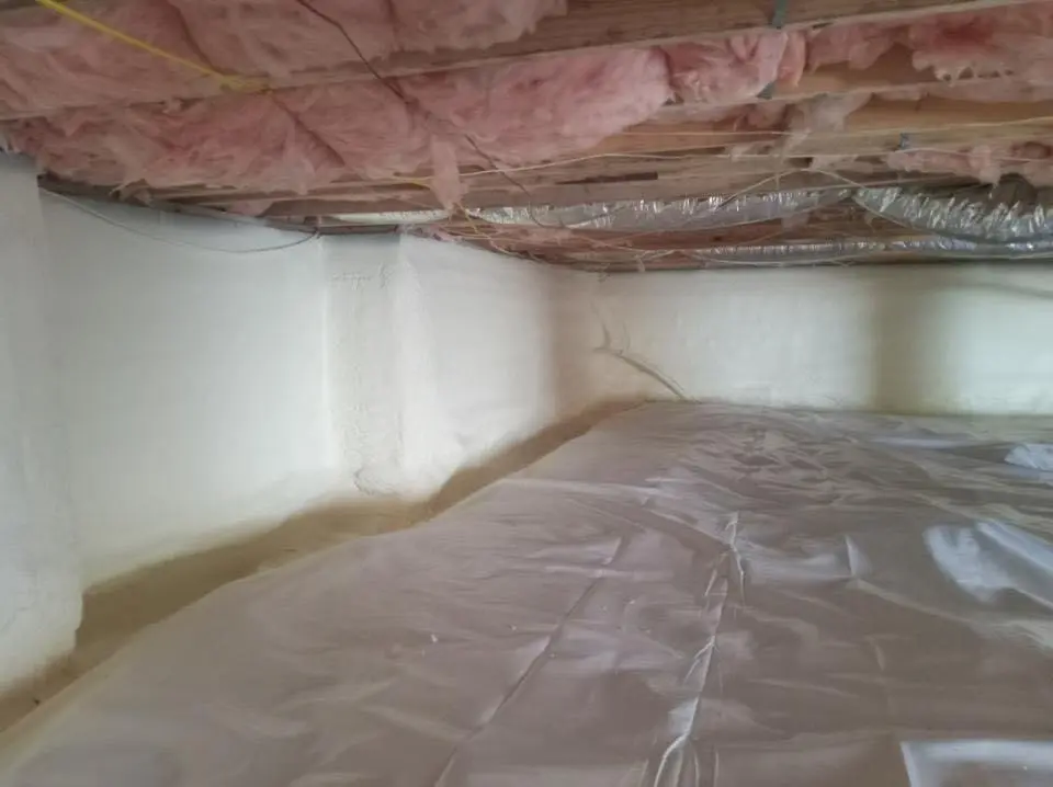 Crawl space encapsulation with closed-cell spray foam for Attic Insulation in Dunlap