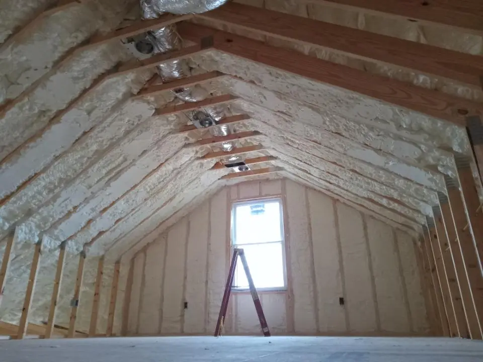 Spray foam roofing application for Crawl Space Insulation project in Dunlap